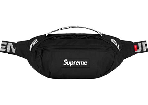 supreme waist bag ss18 black replica|supreme fanny pack black.